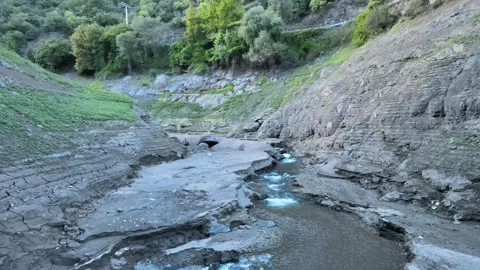 Dry river aerial view Stock-Footage 240789212