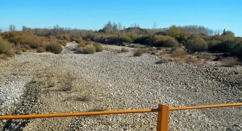 Dry river bed 스톡 사진