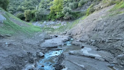 Dry river drought Stock Footage 240789244