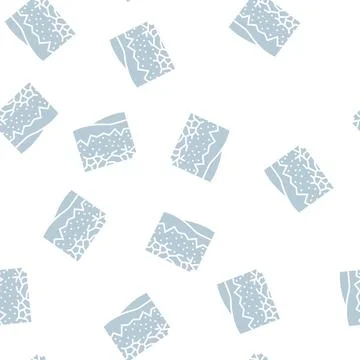 Dry river glyph seamless pattern Stock Illustration
