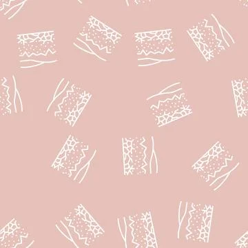 Dry river line seamless pattern Stock Illustration