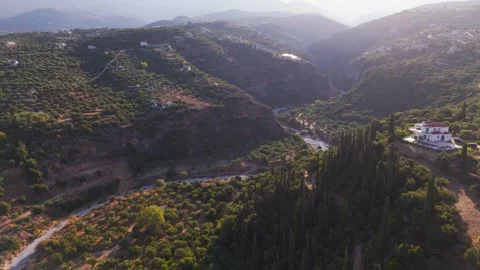Dry Riverbed in Mountain Gorge, Kitries Stock Footage 344048828