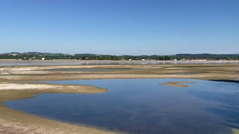 Dry riverbed at the river enns Stock Footage 228369493