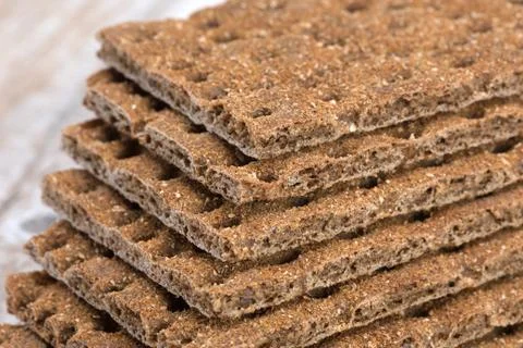 Dry rye crispbread Stock Photos