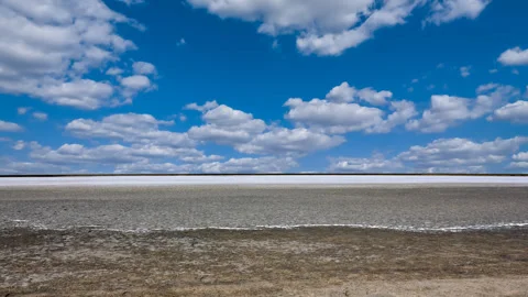 Dry saline land time lapse scene Vídeos de archivo 296322053