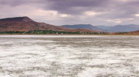 Dry salt lake Video stock 535868