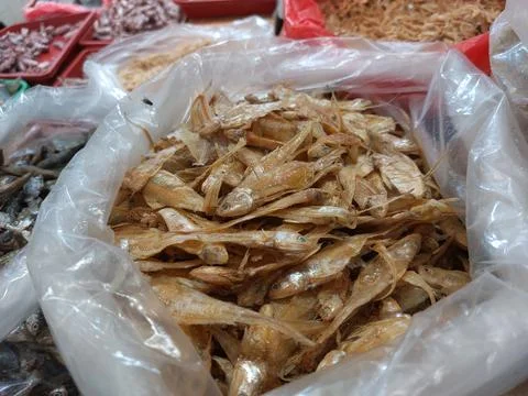 Dry salted cod fish Stock Photos