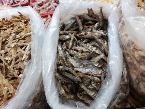 Dry salted cod fish Stock Photos