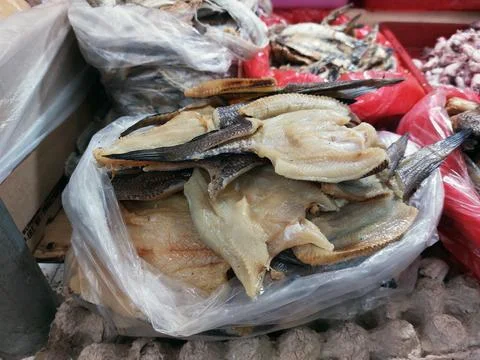 Dry salted cod fish Stock Photos