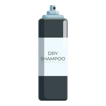 Dry shampoo spray bottle for quick hair care refreshing Stock Illustration