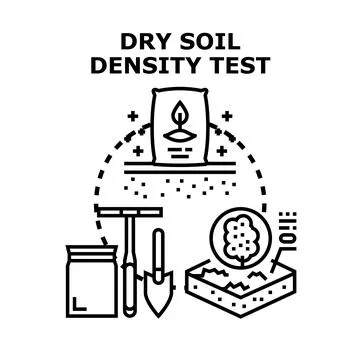 Dry soil density test concept vector illustration 库存插图