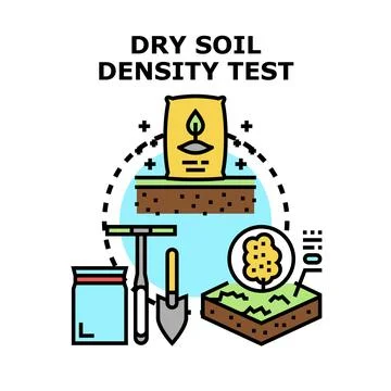 Dry soil density test concept vector illustration Stock Illustration
