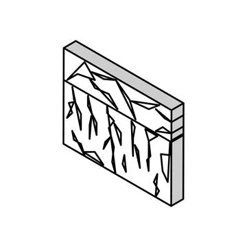 Dry soil isometric icon vector illustration Illustrazione stock