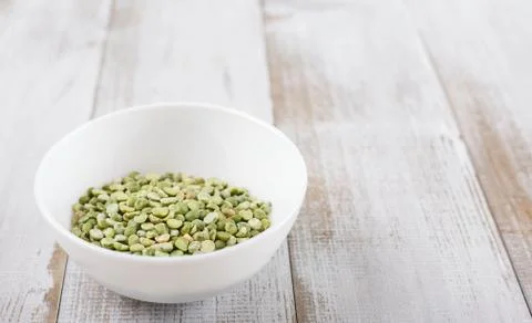 Dry split green peas Stock Photos