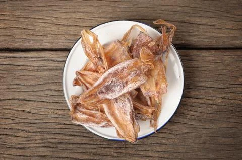 Dry squids Stock Photos