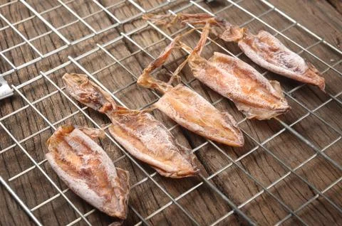 Dry squids Stock Photos