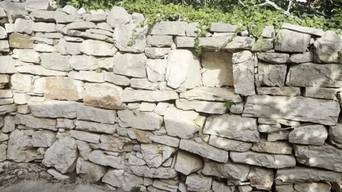 DRY STONE WALL DALMATIA PAN Stock Footage 202175224