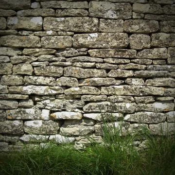 Dry stone wall 스톡 사진