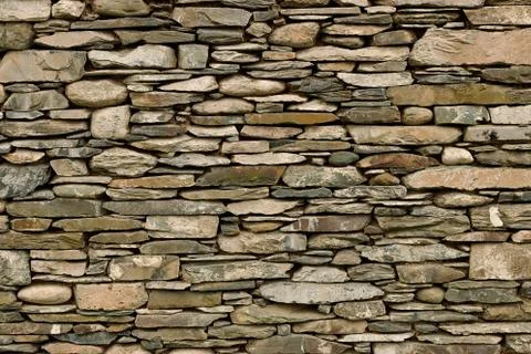Dry stone wall Stock Photos