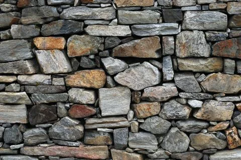 Dry stone wall Stock Photos