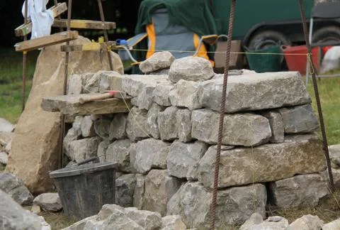 Dry Stone Wall. Stock Photos