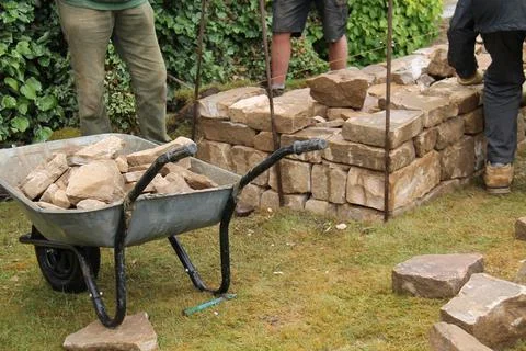 Dry Stone Wall. Stock Photos