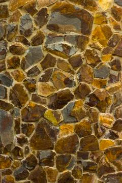 Dry stone wall texture background Stock Photos