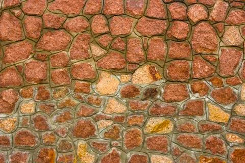 Dry stone wall texture background Stock Photos