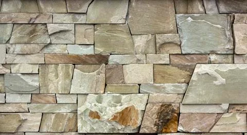 Dry stone wall texture background Stock Photos