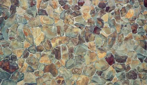 Dry stone wall texture background Stock Photos