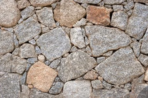 Dry stone wall texture Stock Photos