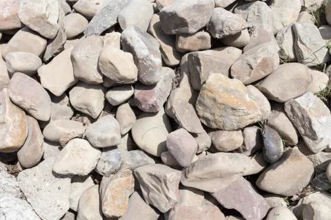 Dry stony bed. Stock Photos