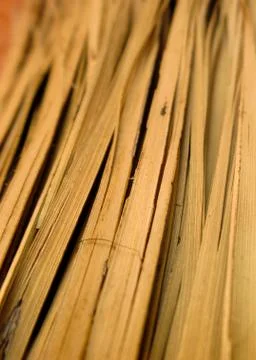 Dry straw broom texture Stock Photos