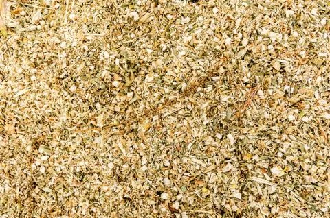 Dry straw surface. Natural background and texture of reeds. Yellow. Stock Photos