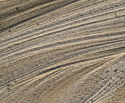Dry stream in  the sand closeup Foto stock
