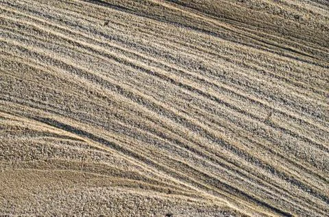 Dry stream in  the sand closeup Foto stock