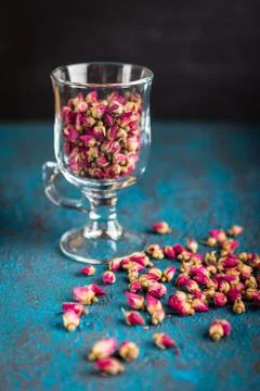 Dry tea rose buds Stock Photos