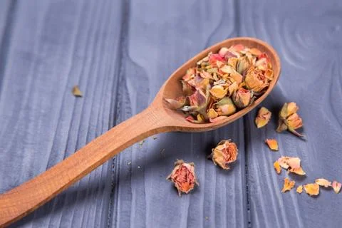 Dry tea from roses Stock Photos