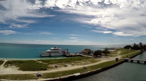 Dry Tortugas Ferry Time Lapse Vídeos de archivo 59971076