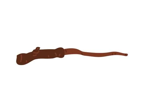 Dry tree branch flat vector icon, wooden leafless snag, empty brown stick Stock Illustration