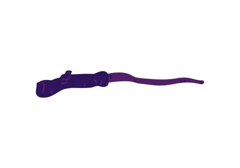 Dry tree branch flat vector icon, wooden leafless snag, empty purple stick Stock Illustration