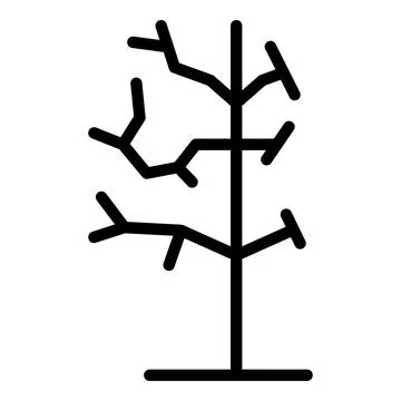 Dry tree icon vector flat Illustrazione stock