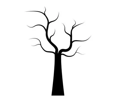 Dry tree icon on white background Stock Illustration