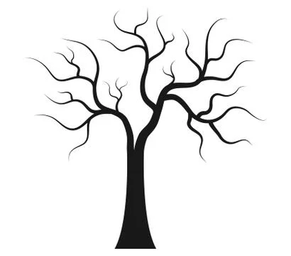 Dry tree icon on white background Stock Illustration