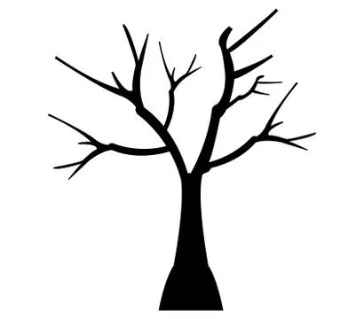 Dry tree icon on white background Stock Illustration