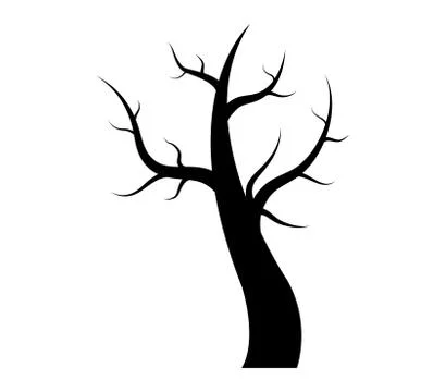 Dry tree icon on white background Stock Illustration