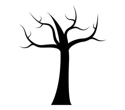 Dry tree icon on white background Stock Illustration