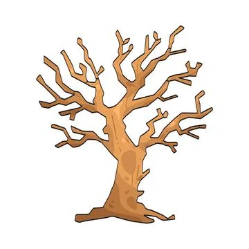 Dry tree illustration Stock Illustration