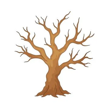 Dry tree illustration Stock Illustration