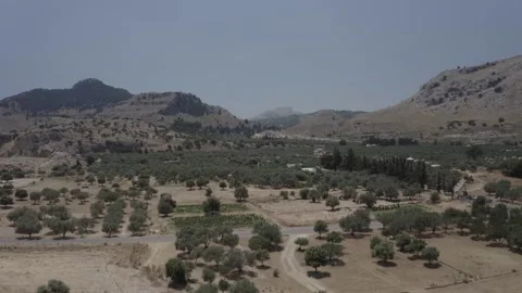 Dry Valley Road in Greece Stock Footage 147326200
